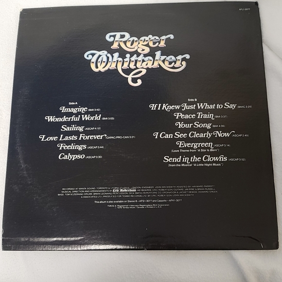 Bundle lot of 3 Roger Whitaker vintage vinyl records - Picture 6 of 10